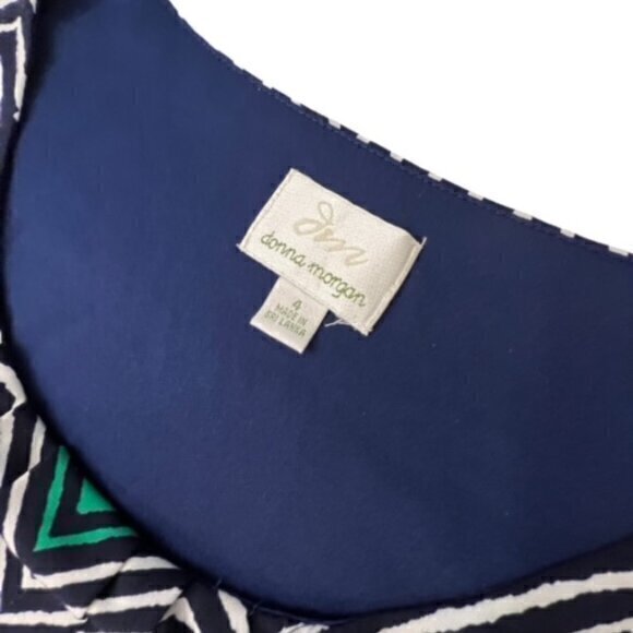 🎉PRICE REDUCED🎉 Donna Morgan Blue Blouson Shift Dress 4‎ Lined Office Casual - Picture 5 of 13